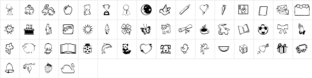 ScrapiCons Regular  glyph index