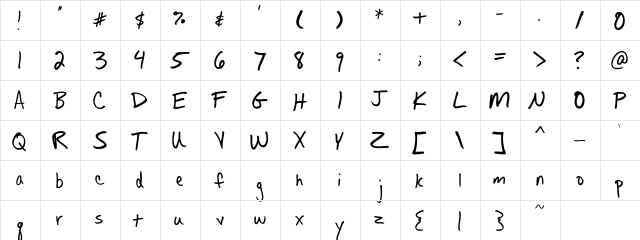 Fh_Allisa Regular  glyph index