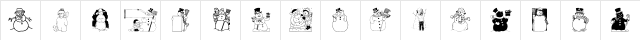 GE Snowmen Regular  glyph index