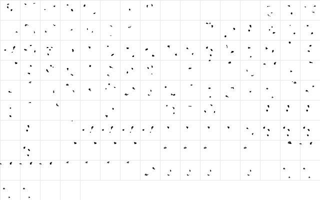 TOXIN-SPOTS Roman  glyph index