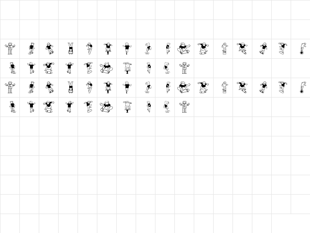 Rodney Mullen King Regular  glyph index