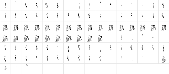 MusicMan Regular  glyph index