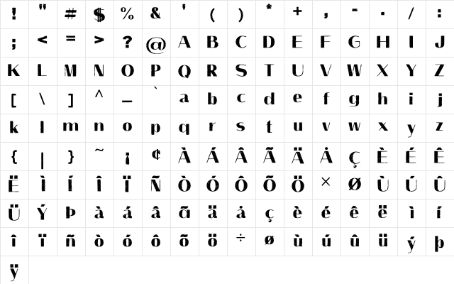 Leilani - Personal Use Only Regular  glyph index