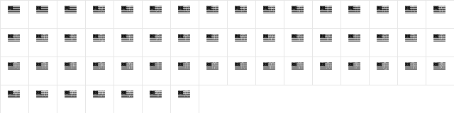 KR A Time For Peace Regular  glyph index