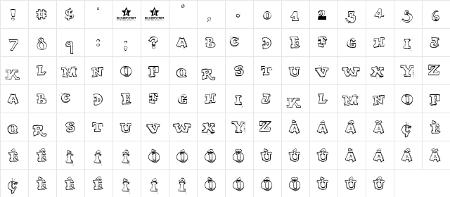 MY TURTLE Regular  glyph index