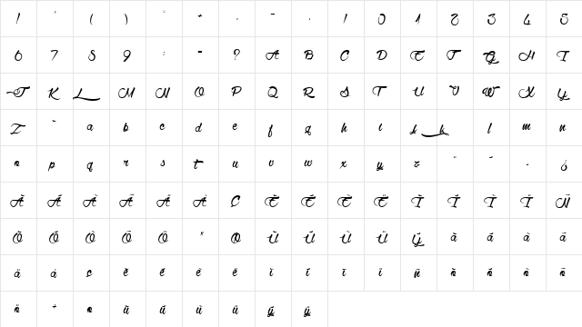 Wolf in the City Regular  glyph index