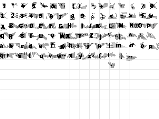 Love Runs Out Bold  glyph index