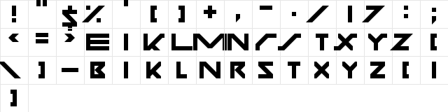 Even Stevens Regular  glyph index