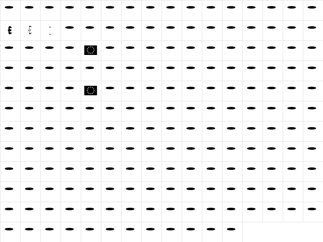 Atlanta Euro  glyph index