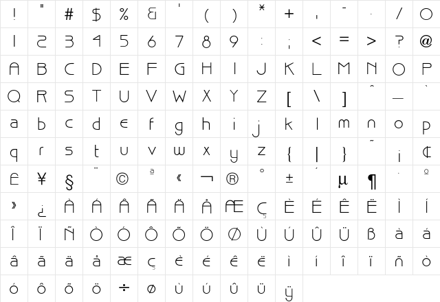 Bisque Medium  glyph index