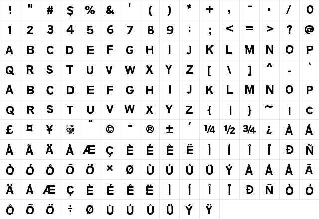 Animals are like people Regular  glyph index
