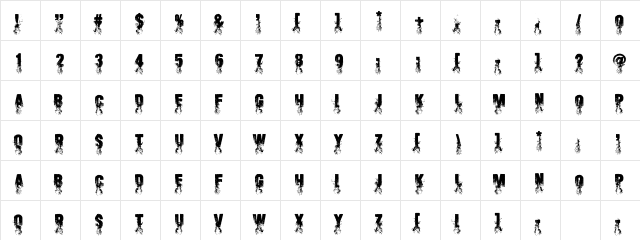 Blaize Regular  glyph index