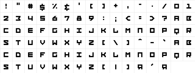 Network Regular  glyph index