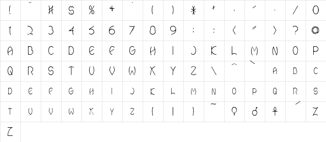 Ovial Caps Regular  glyph index