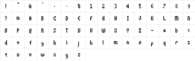Yarda Px Regular  glyph index