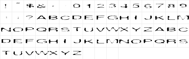 Gargantua Plain  glyph index