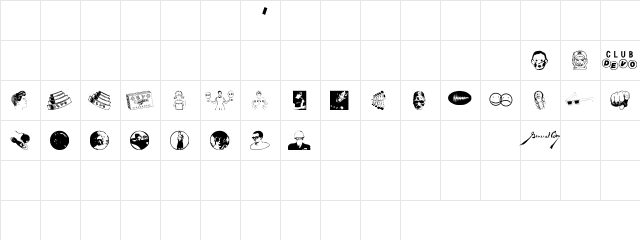 DEVO Dingbats 1.3 Regular  glyph index