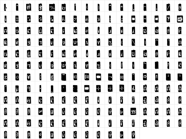 Capricorn38 Regular  glyph index