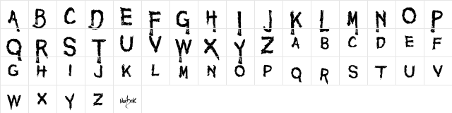 Maniac Regular  glyph index