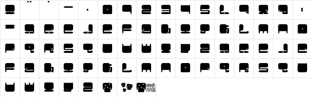 Plumbum Regular  glyph index