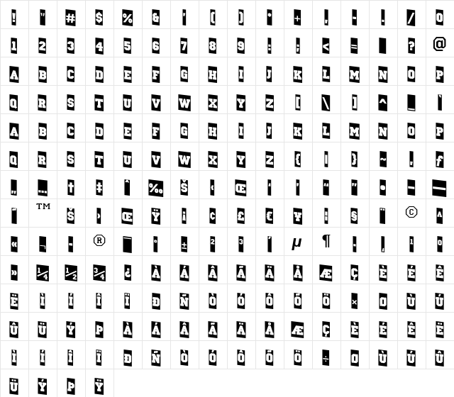 a_CampusCmDn Bold  glyph index