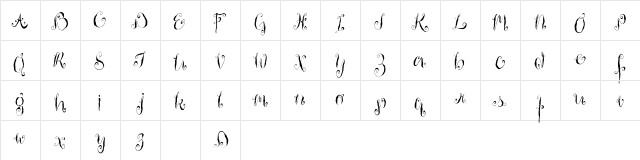 HousemaidAlternate Roman  glyph index