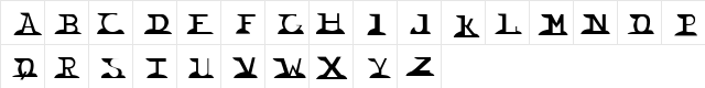 Wingnut Medium  glyph index