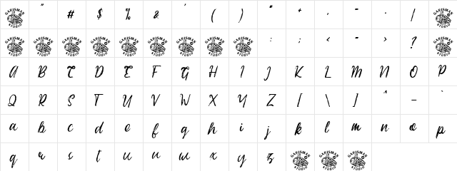 Easttalia Regular  glyph index