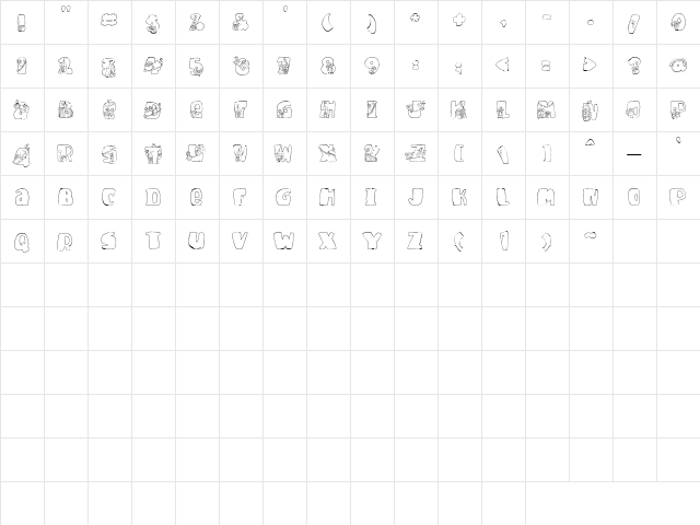 LD Fair Play Regular  glyph index