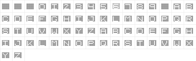 7inch Rounded Regular  glyph index