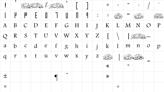 SC_LUJAYN REGULAR  glyph index
