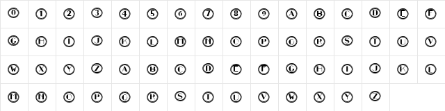 Tundra Light Regular  glyph index
