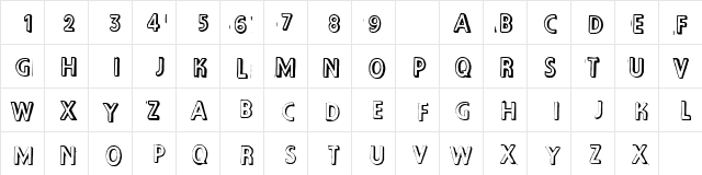 VintageNo1 Regular  glyph index