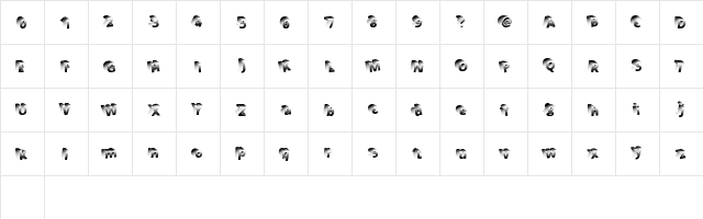 Action Regular  glyph index