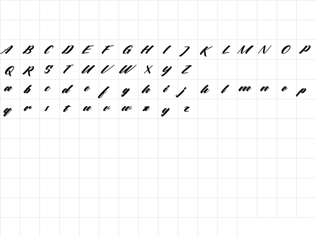 de hafla Regular  glyph index