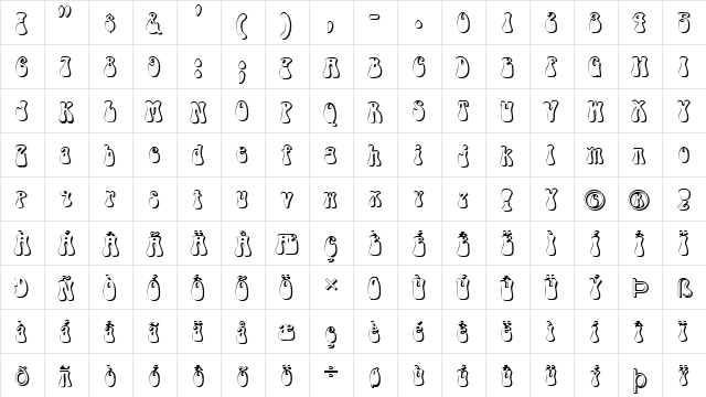 FZ JAZZY 14 3D Normal  glyph index