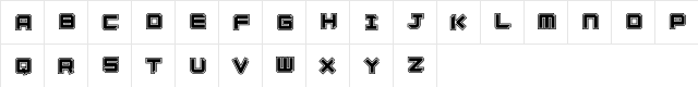 GINZACdemo Regular  glyph index