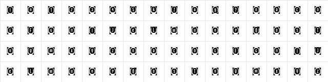 Capitalismo 7 Regular  glyph index