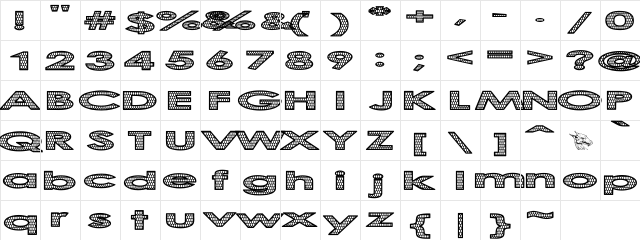 Scaling the Dragon Regular  glyph index