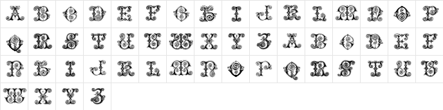 VaticanianInitials Regular  glyph index