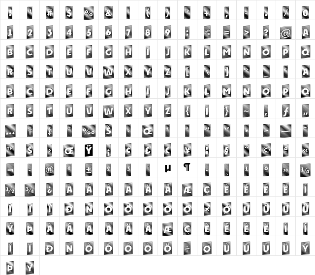 a_PlakatCmMrUp Regular  glyph index