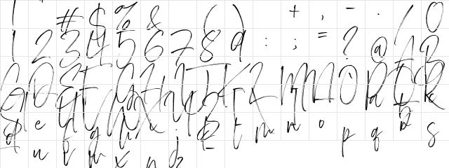 Carlinet Regular  glyph index