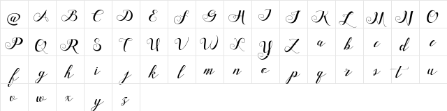 Friends da vinci Regular  glyph index