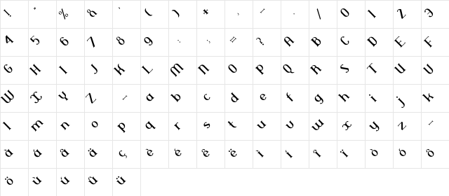 ClassicusTitulus LT Std Regular  glyph index