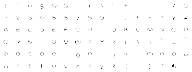 Neuralgia01 Regular  glyph index