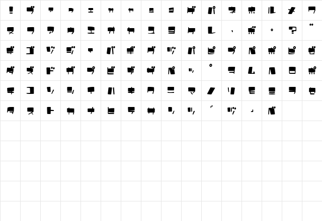 UltraComickatakana Regular  glyph index