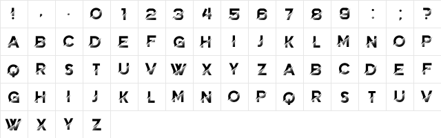 Brightness Inverted Regular  glyph index
