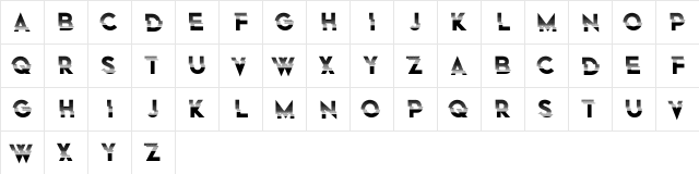 Eclairages Regular  glyph index