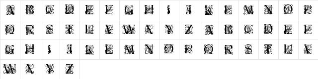 Elzevier Caps Regular  glyph index