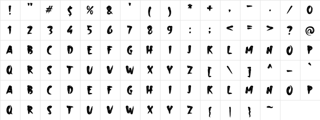 a Abrushow Regular  glyph index